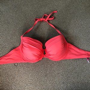 NWOT Victoria Secret coral swim top, 34DD